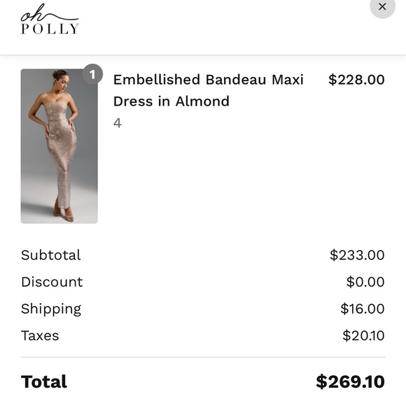 Oh Polly embellished gown - Picture 8 of 8